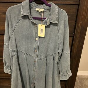 Entro Light Blue Denim Dress